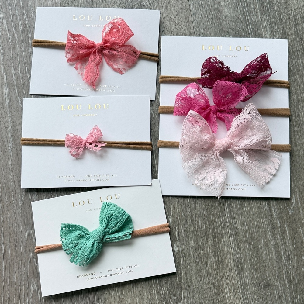 Lou Lou and Company Lace Bow Headband Bundle